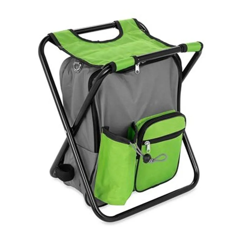 Camp Stool Backpack Cooler -Gr